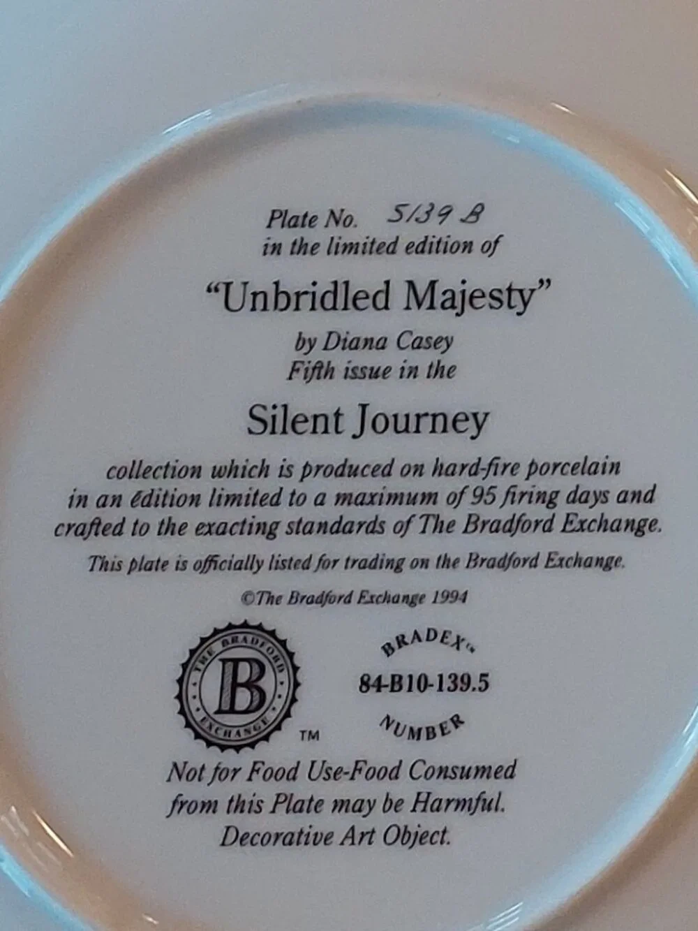 5 Bradford Exchange Limited Edition Native American theme Collectable Plates